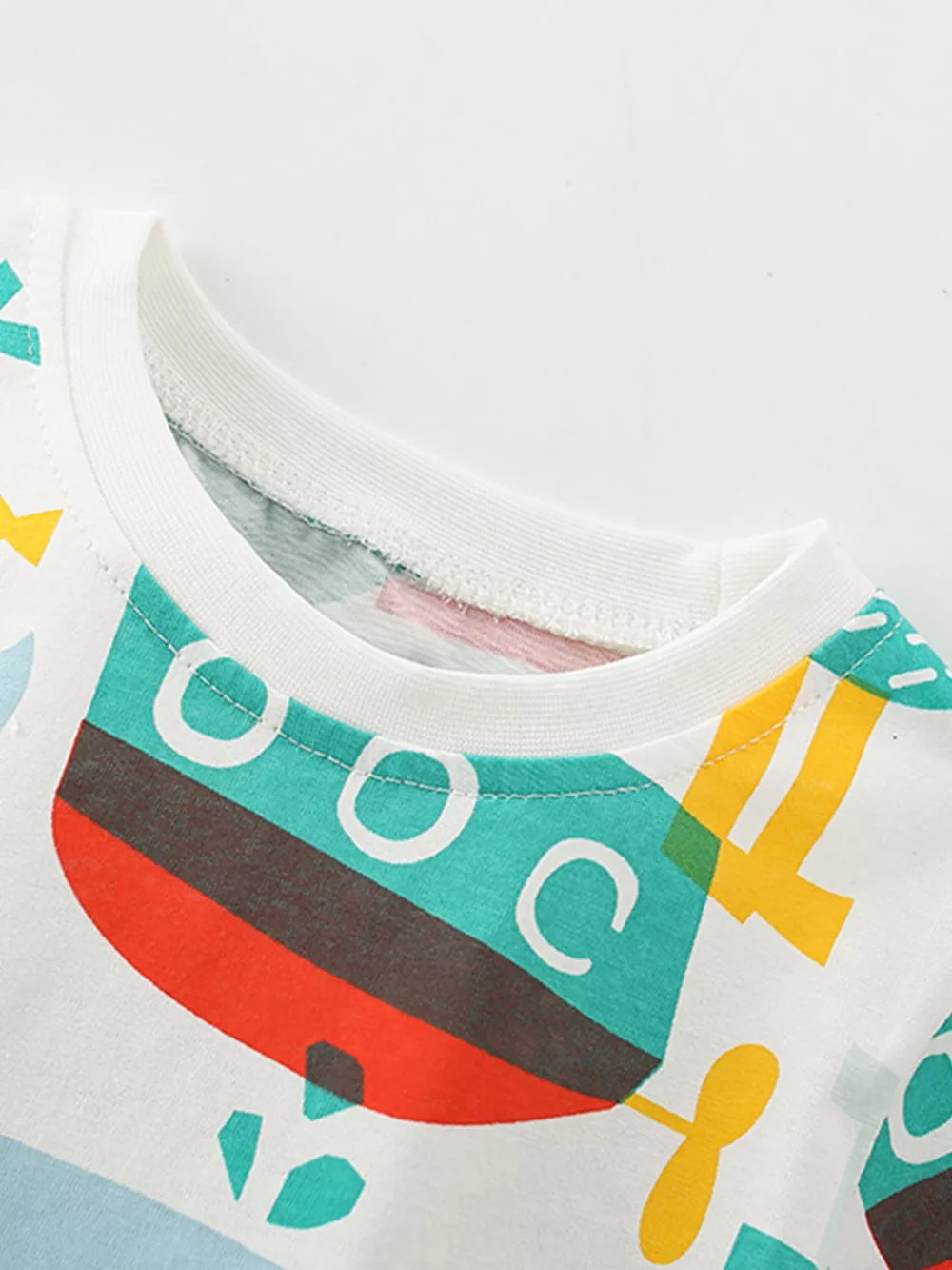 Children's Cartoon Print T-Shirt and Shorts Set, image 4