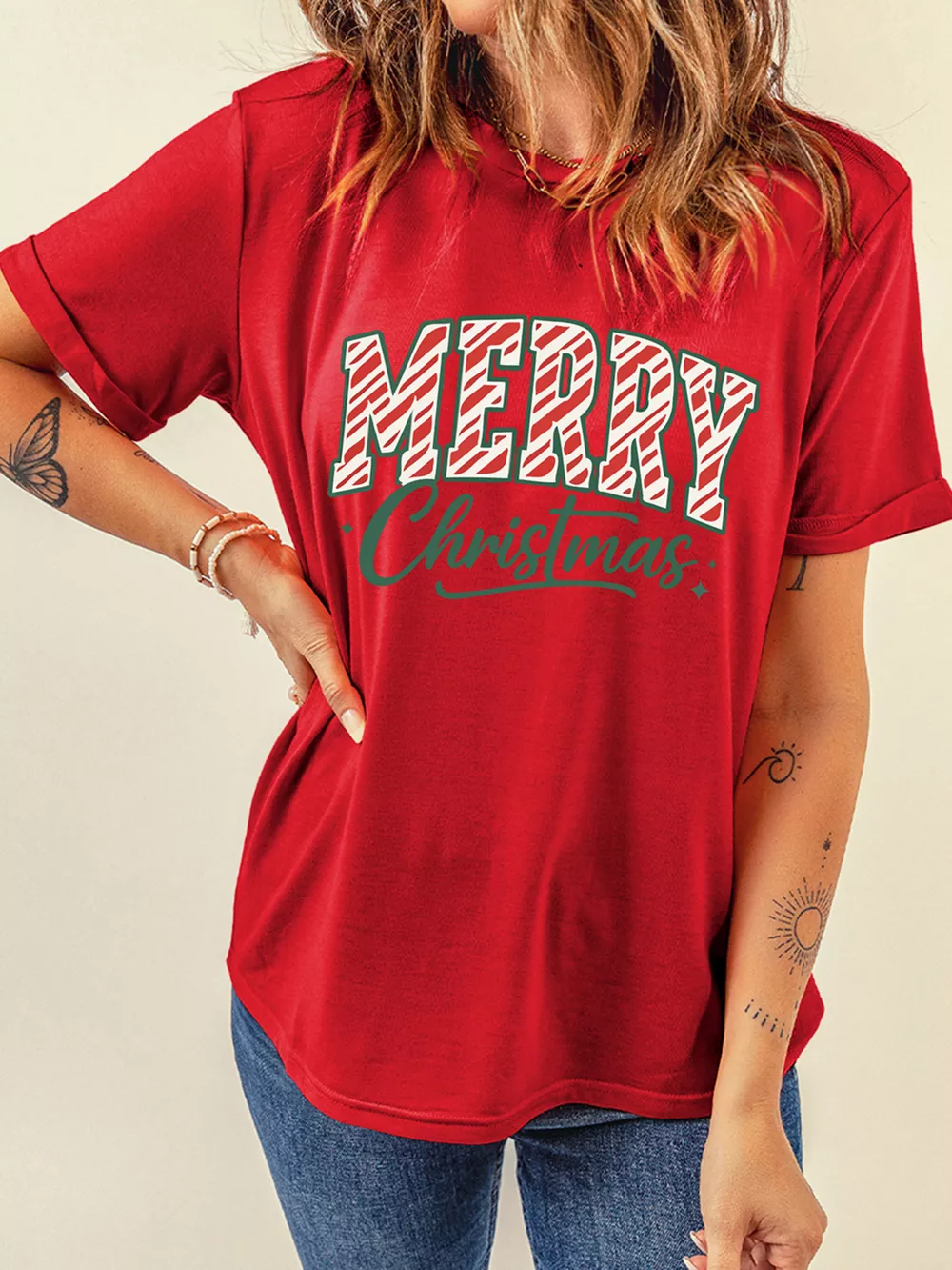 Merry Christmas Short Sleeve Graphic Tee, image 5