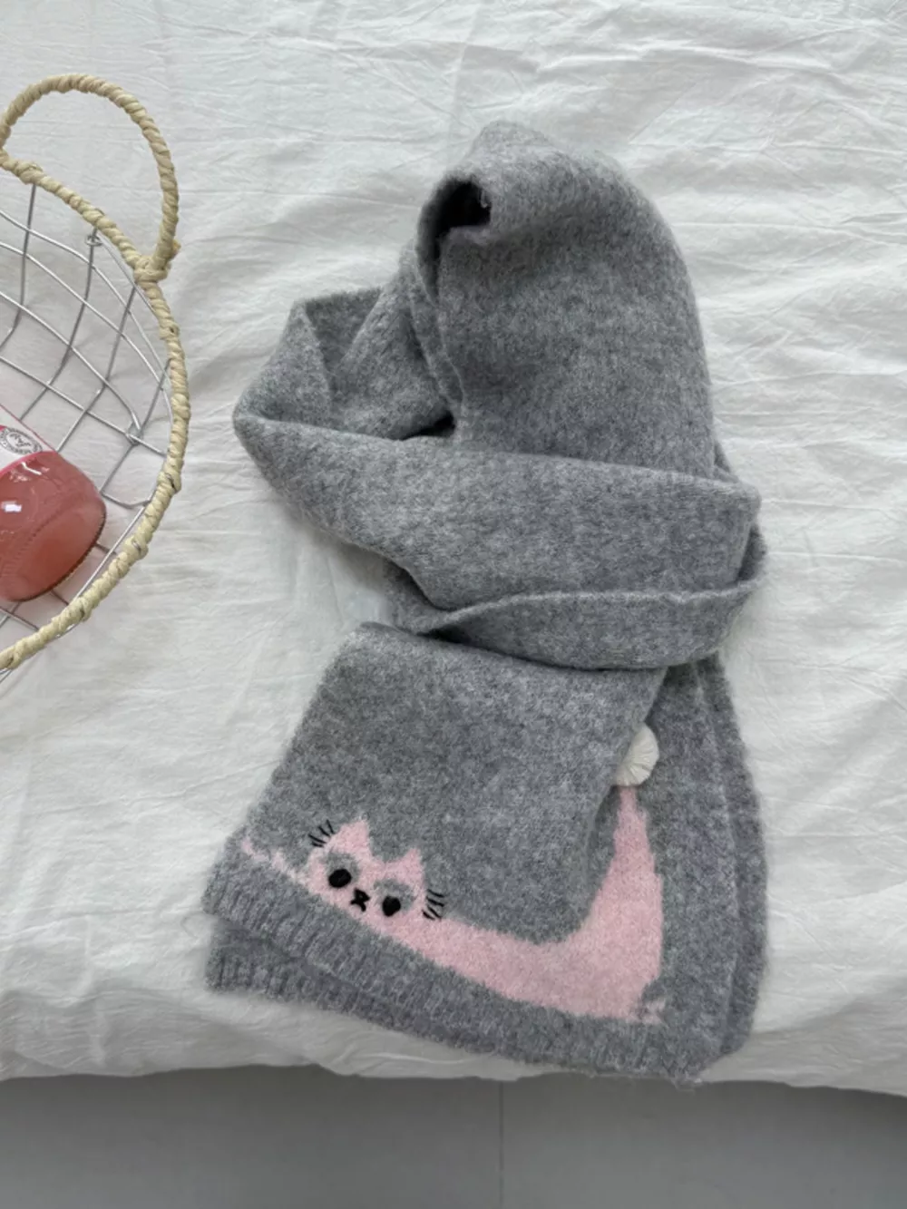 Cute Cat Knitted Scarf, image 4