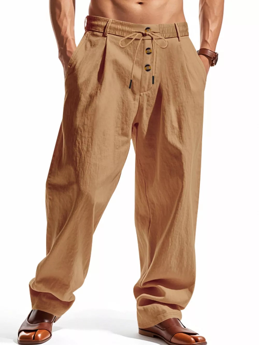 Men's Full Size Drawstring Loose Fit Pants Plus Size, image 15