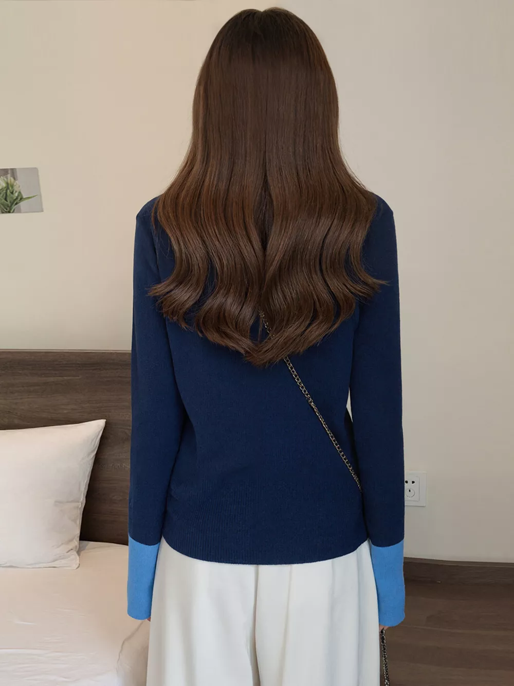 Contrast Trim Ribbed Knit Cardigan, image 11