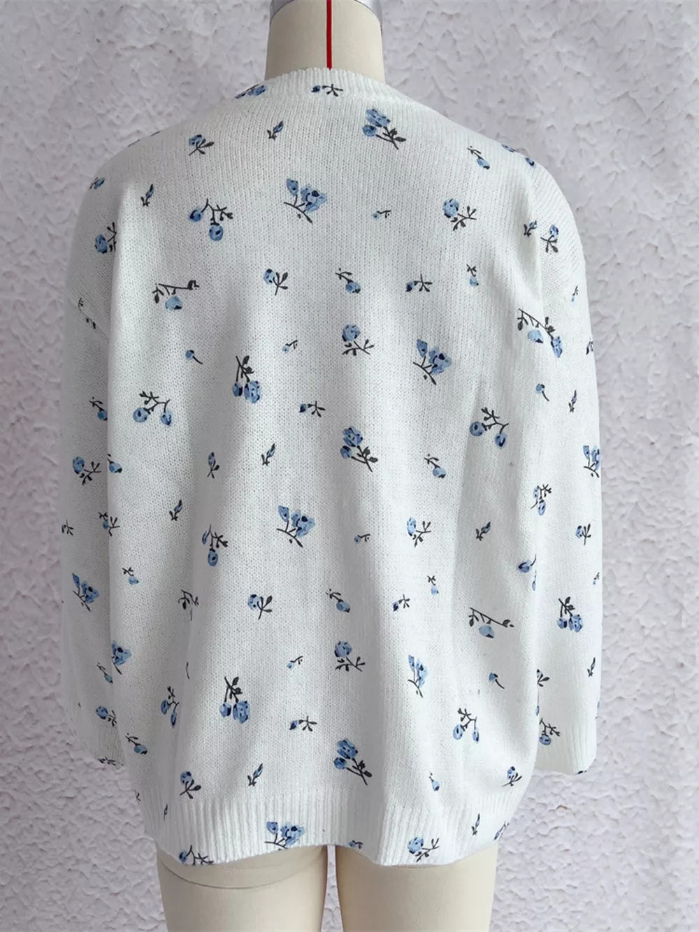 Floral Dropped Shoulder Oversized Sweater, image 12