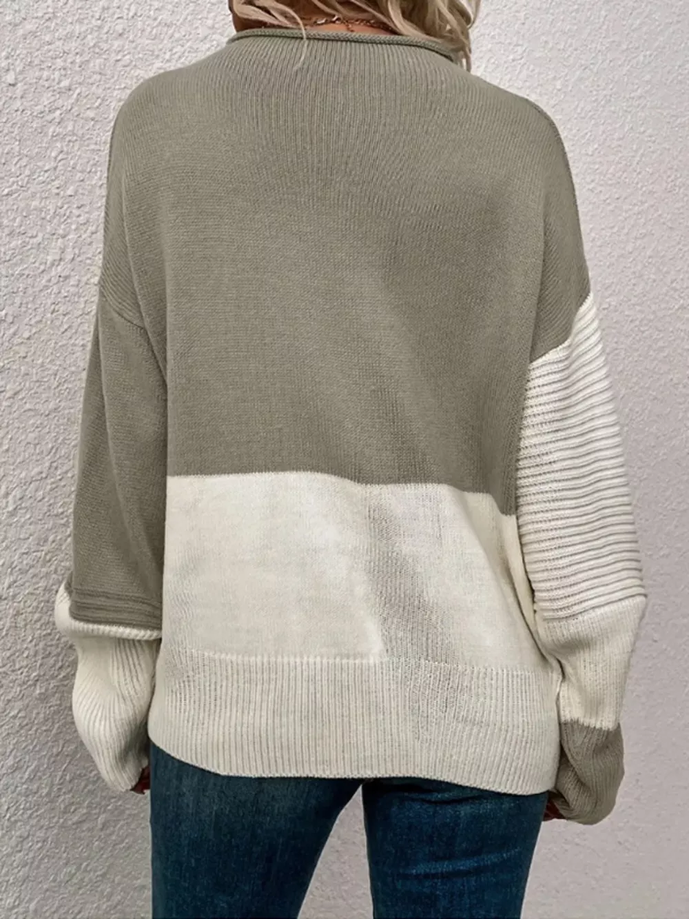 Color Block Ribbed Knit Sweater, image 19