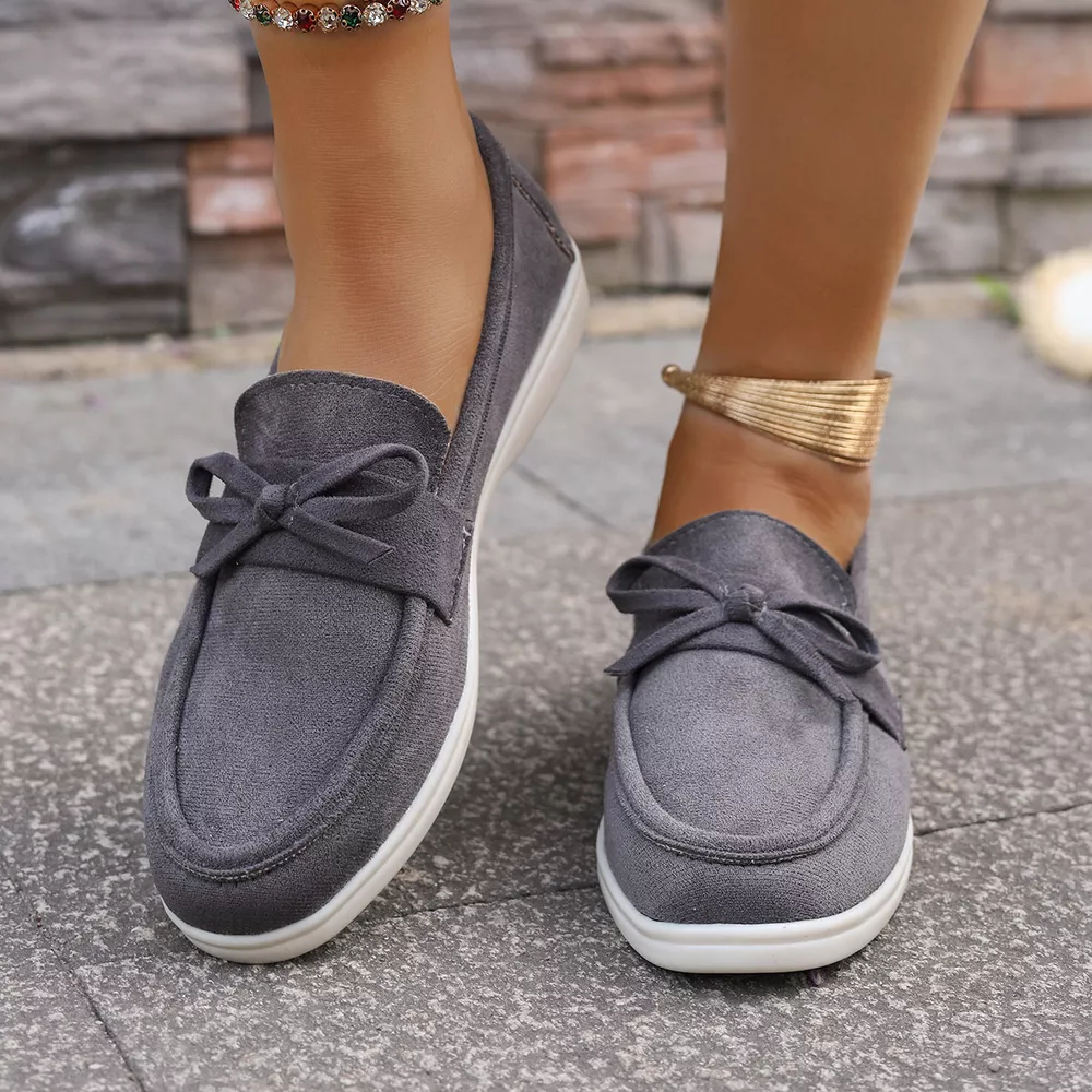 Bow Round Toe Slip-Ons, image 2