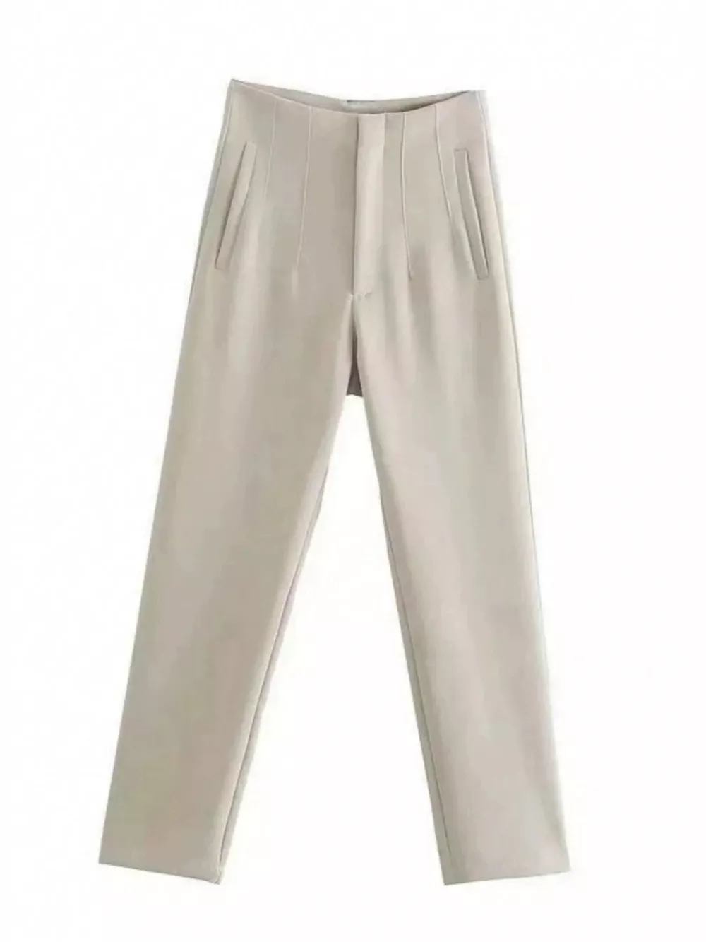 High-Waisted Straight-Leg Pants, image 3