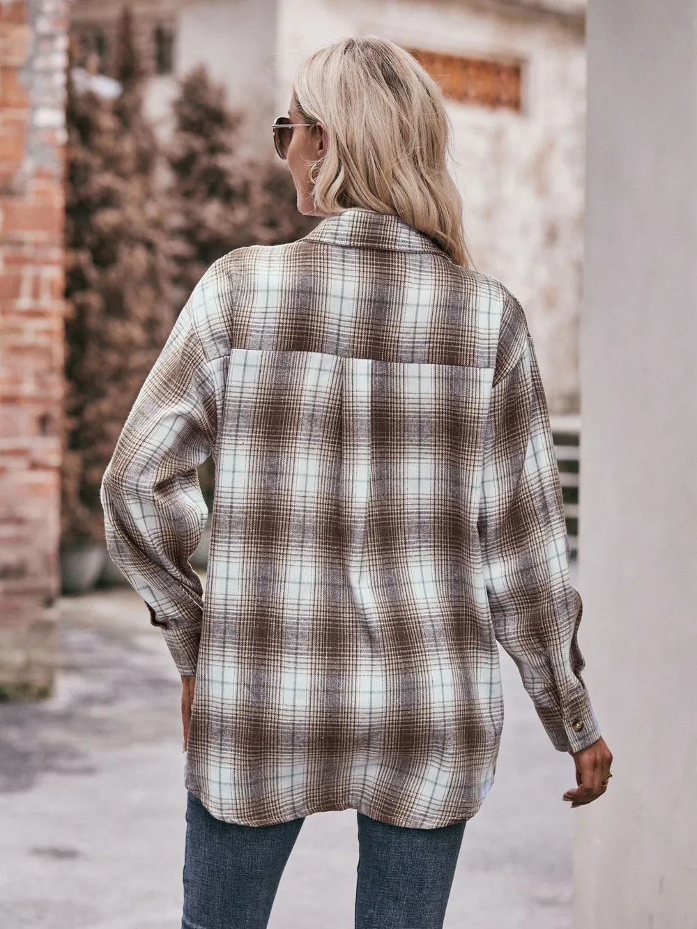 Plaid Button-Down Long Sleeve Shirt, image 20