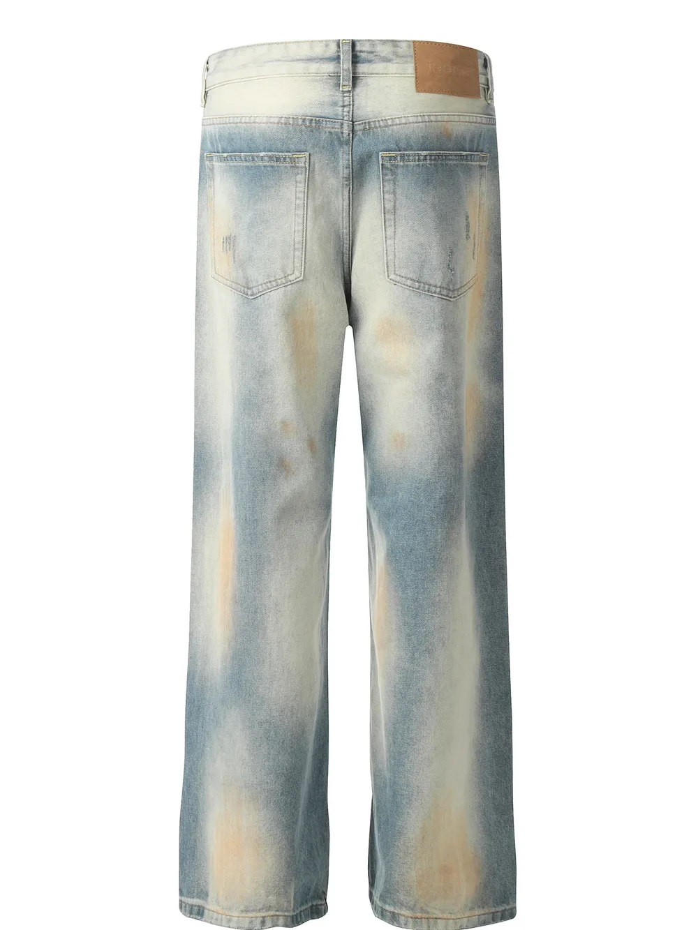 Men's Washed Straight Leg Jeans, image 3