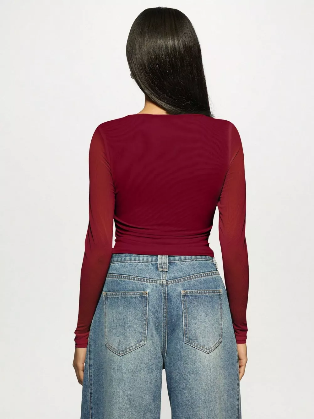Rhinestone Embellished Long Sleeve T-Shirt, image 2