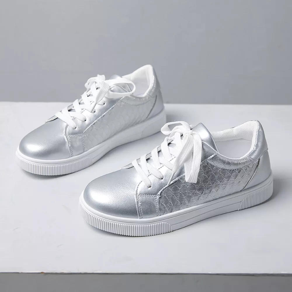 Round Toe Lace Up Sneakers, image 3