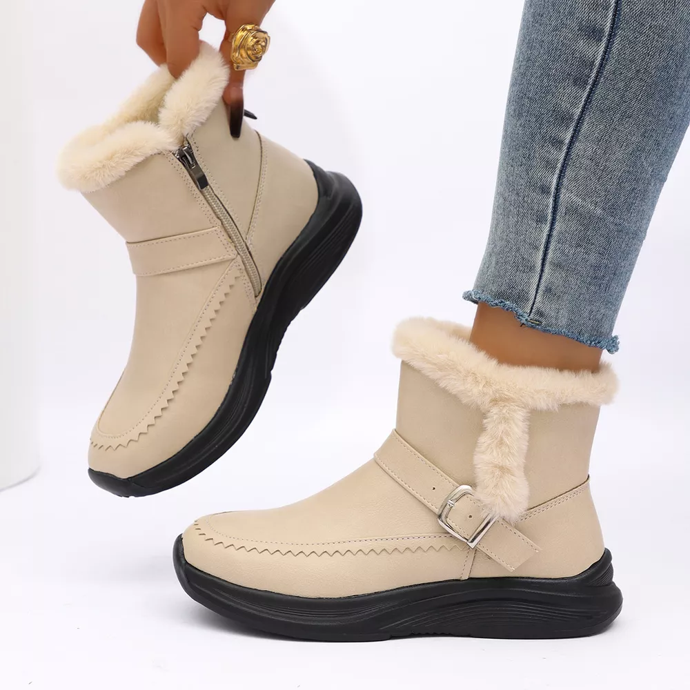 Faux Fur Lined Winter Ankle Boots, image 9