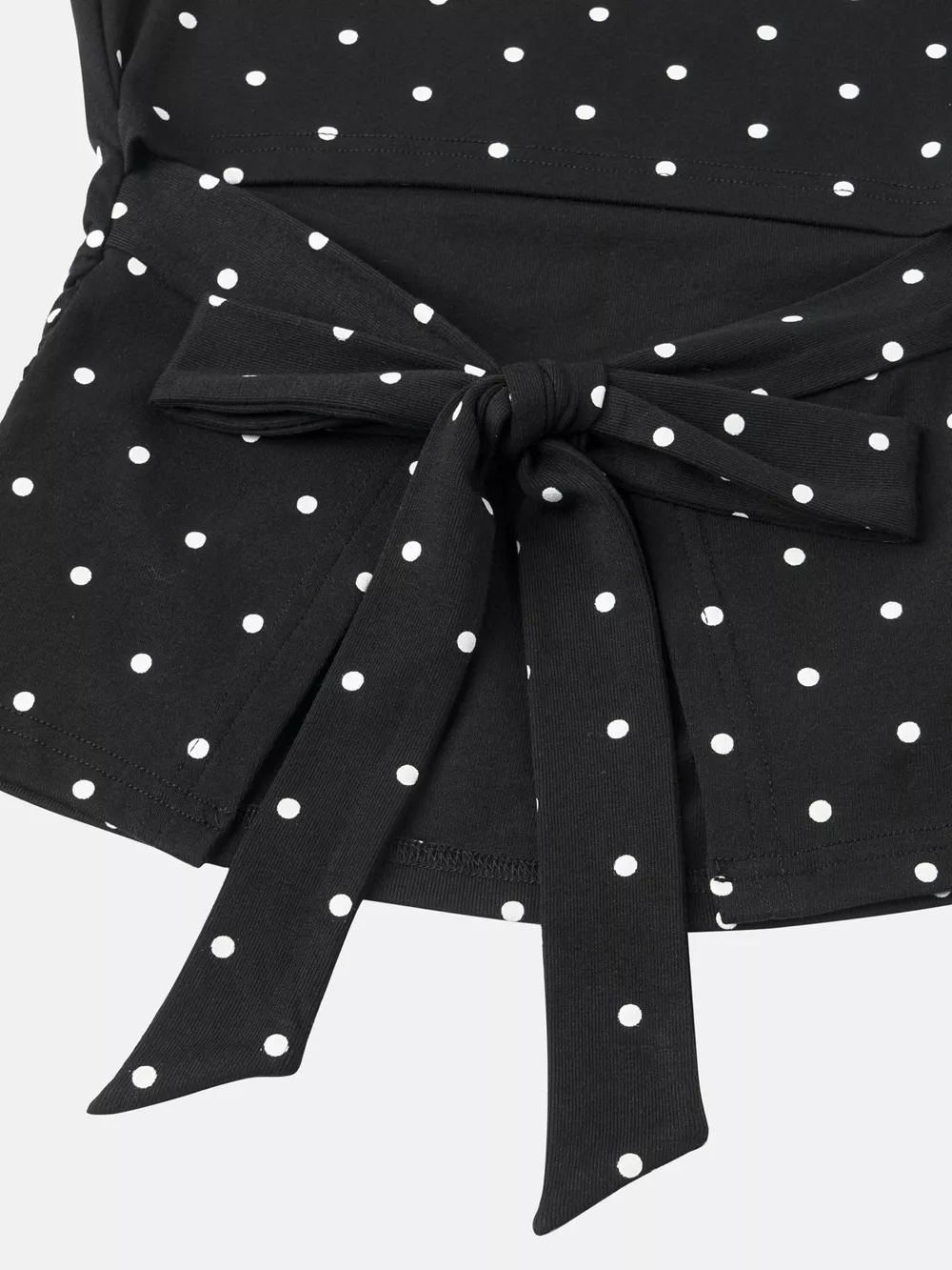 Long Sleeve Polka Dot Tie Back T-Shirt, image 13