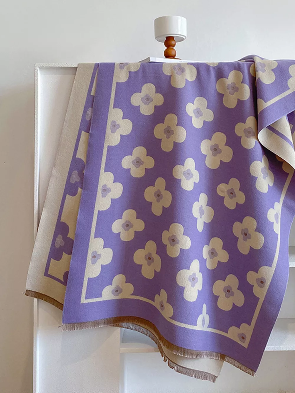 Floral Print Raw Hen Scarf, image 12