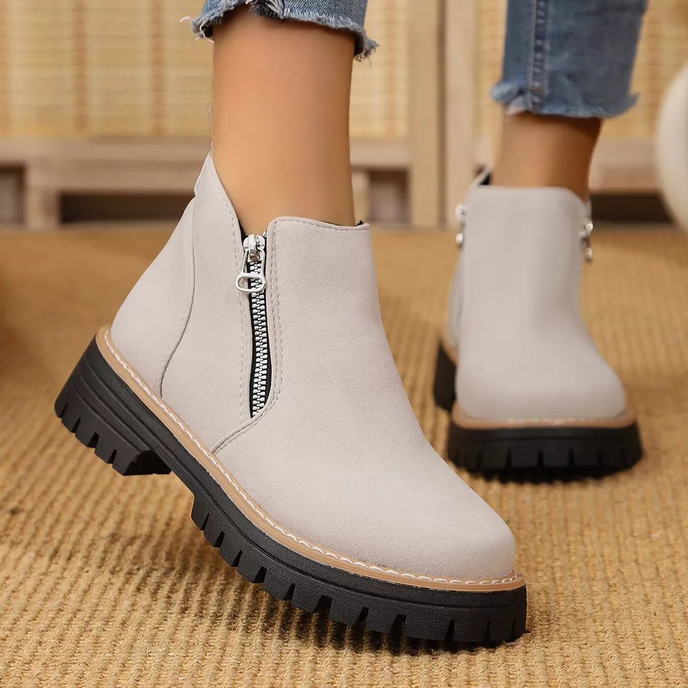 Ankle Boots with Zipper Accent, image 3