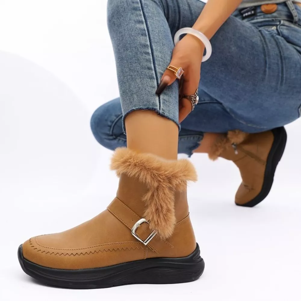 Faux Fur Buckle Boots, image 11