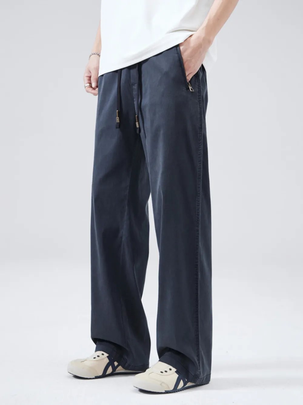 Men's Full Size Drawstring Wide Leg Pants Plus Size, image 5