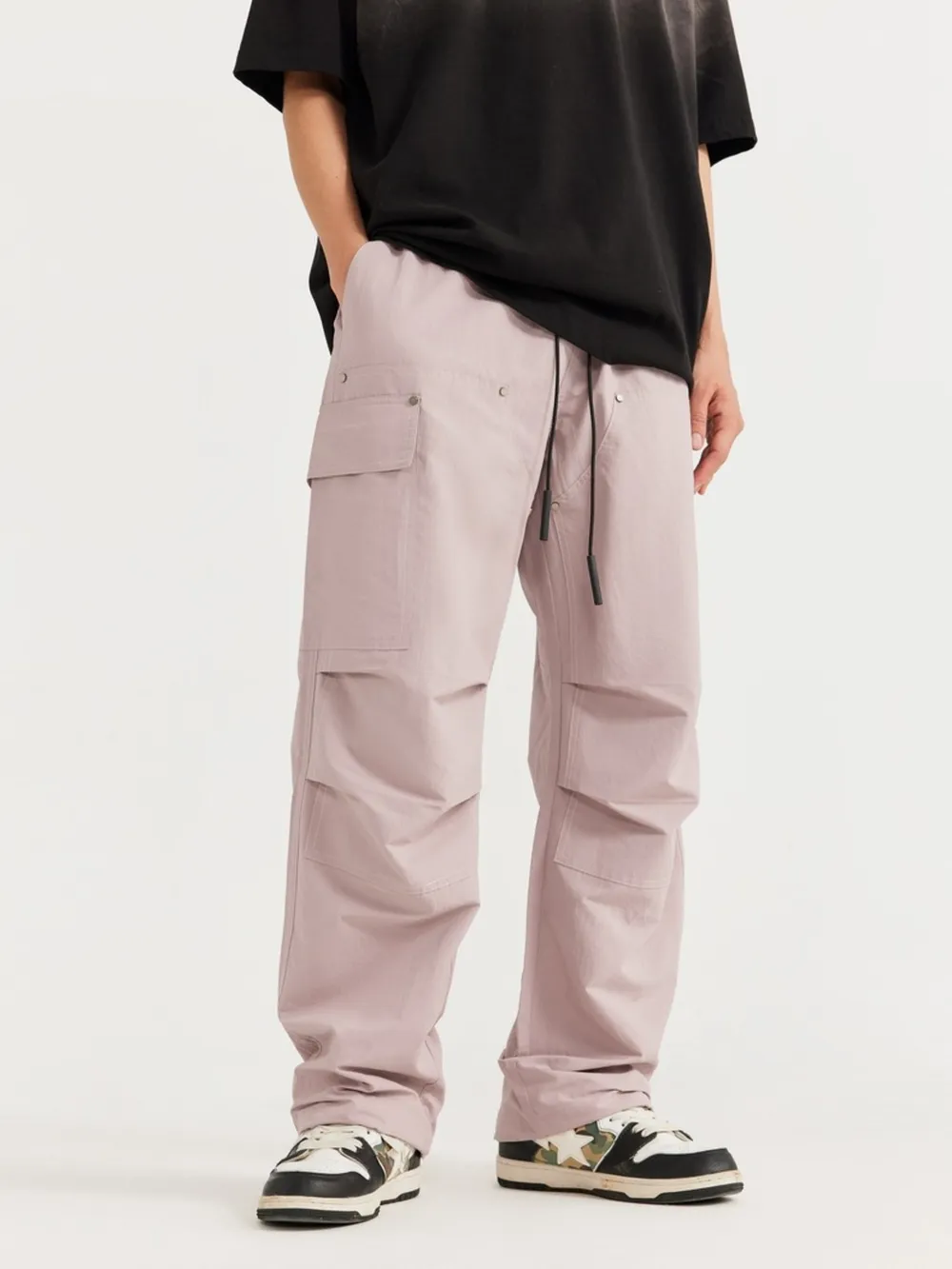Men's Wide Leg Cargo Pants, image 10