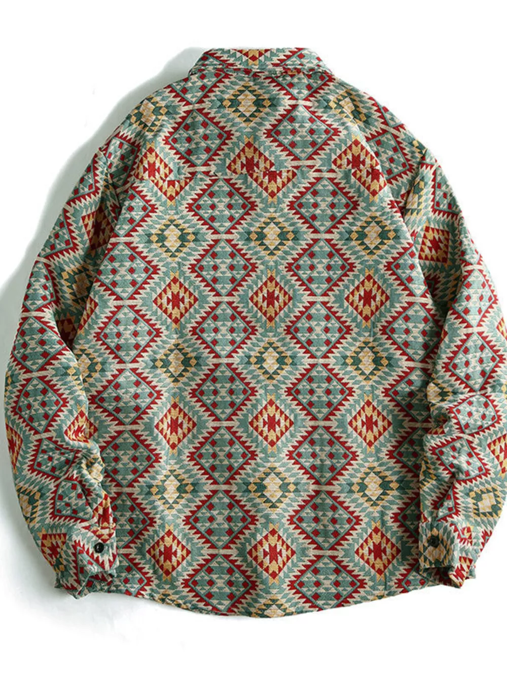 Men's Geometric Button Up Shacket, image 4