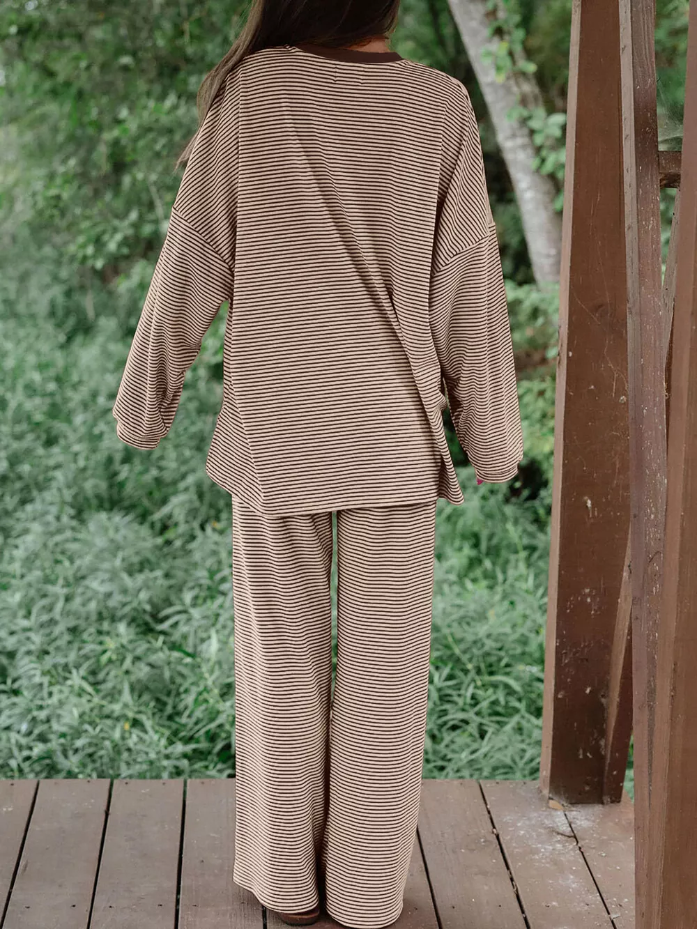 Striped Long Sleeve Top and Pants Set, image 19
