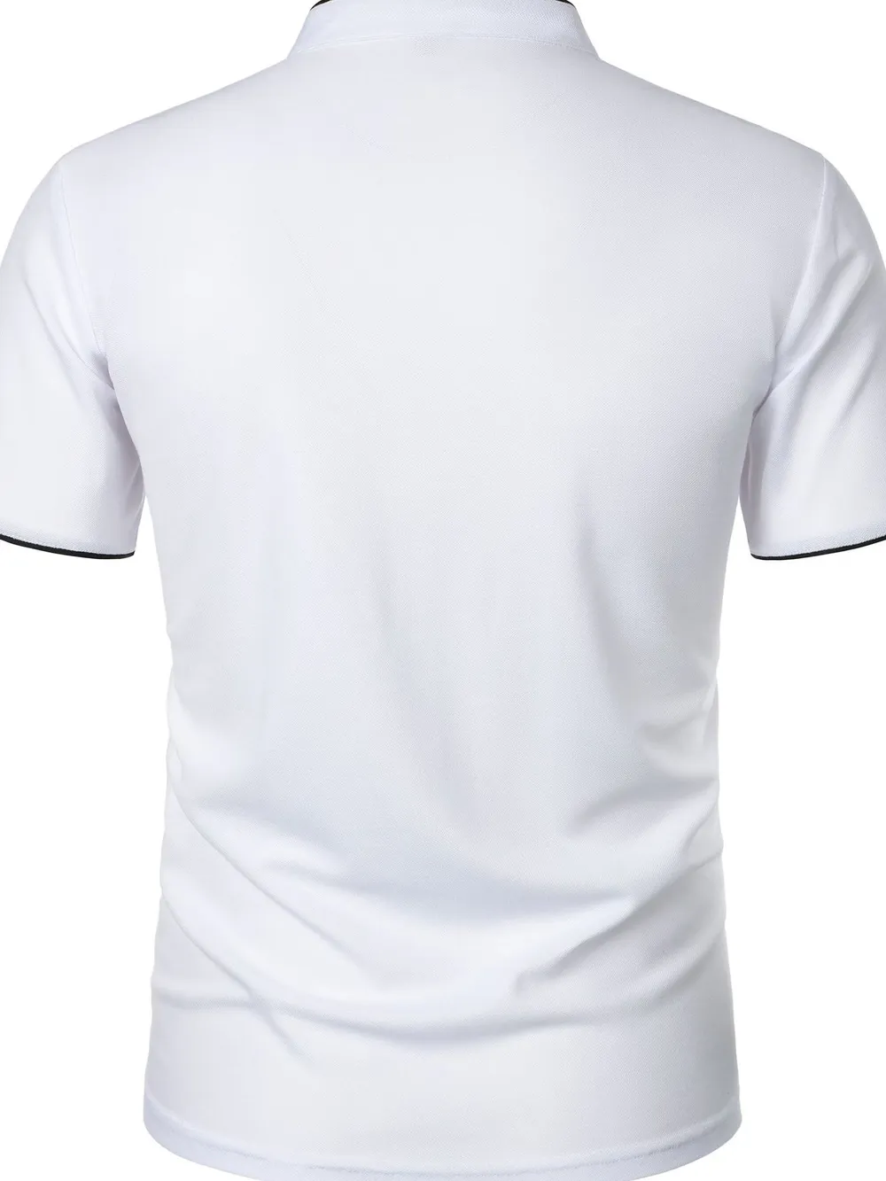Men's Full Size Short Sleeve Contrast Trim Polo Plus Size, image 21