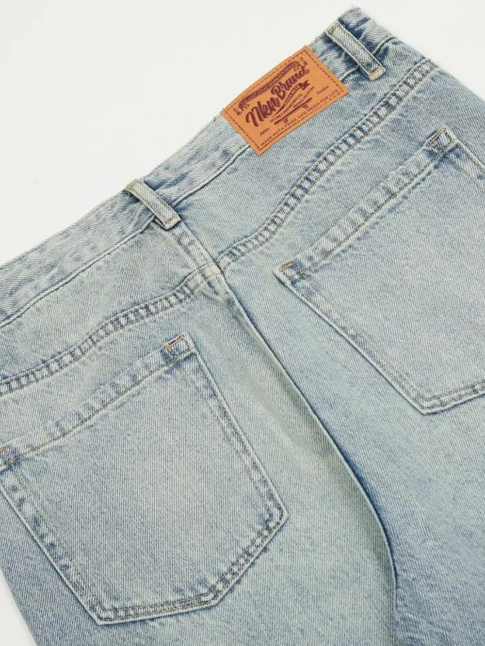 Men's Wash High-Rise Wide Leg Jeans, image 14