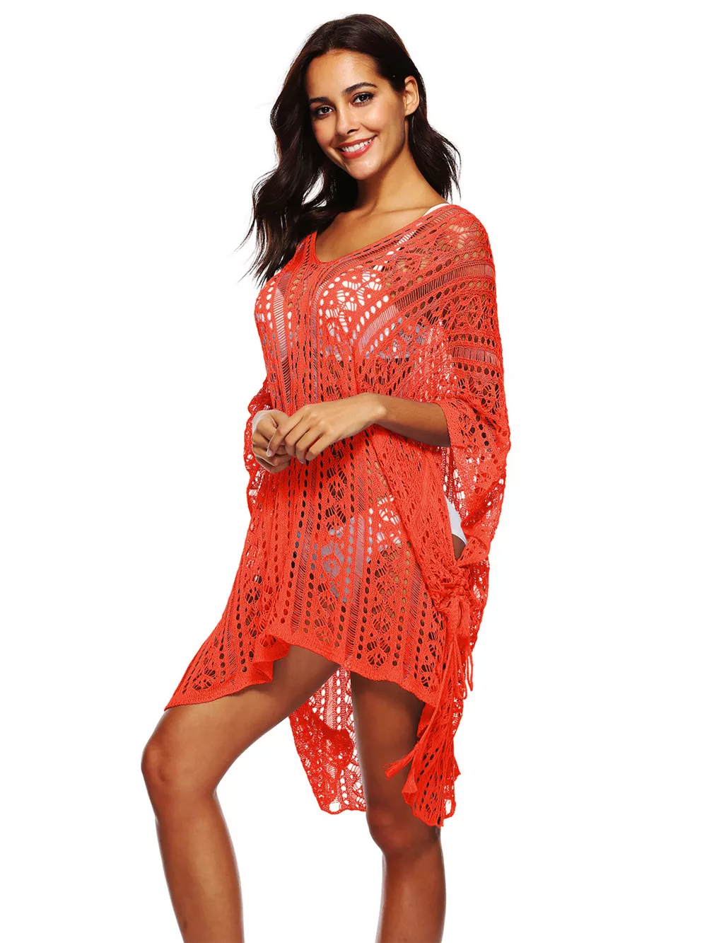 Crochet Knit V-Neck Cover-Up, image 16