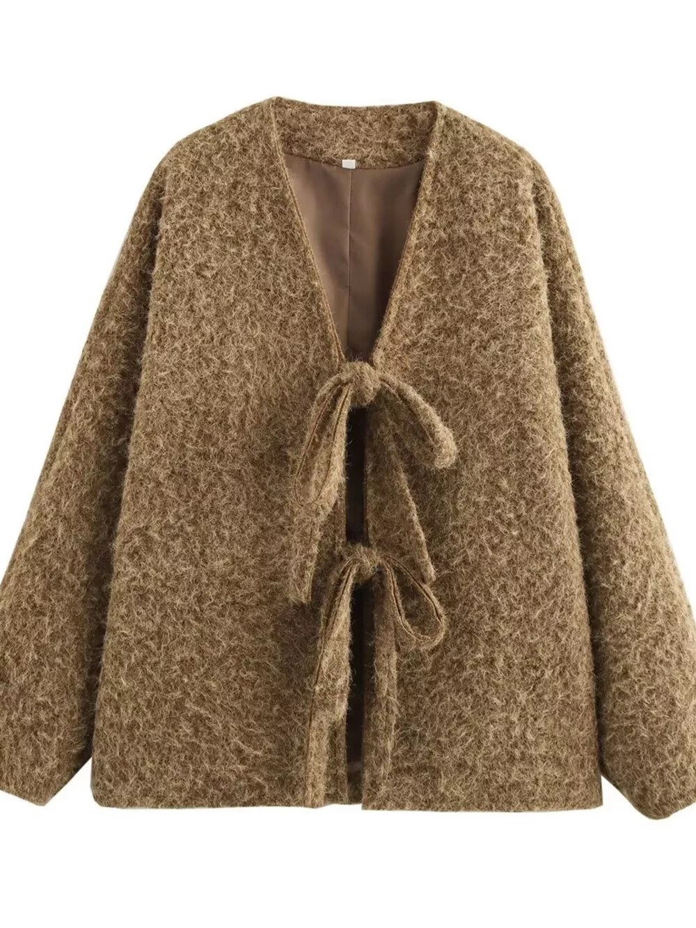 Textured Knit Tie-Front Outerwear, image 2