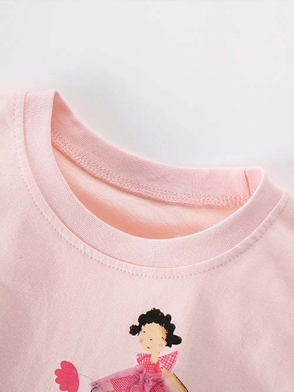 Children's Ballet Dancer Round Neck Tee and Shorts Set, image 2