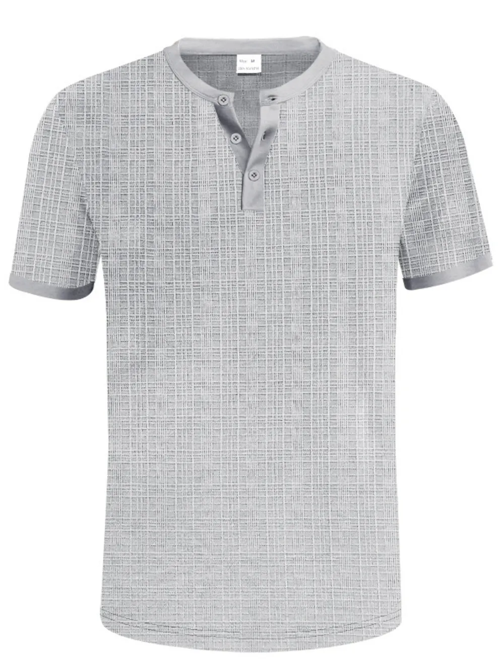 Men's Full Size Button Detail Short Sleeve Top Plus Size, image 8
