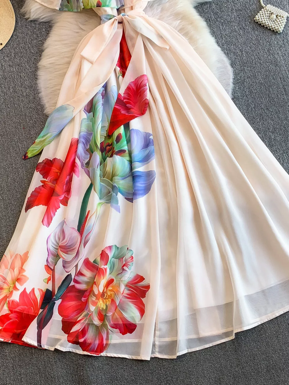 Floral Off-Shoulder A-Line Dress, image 10