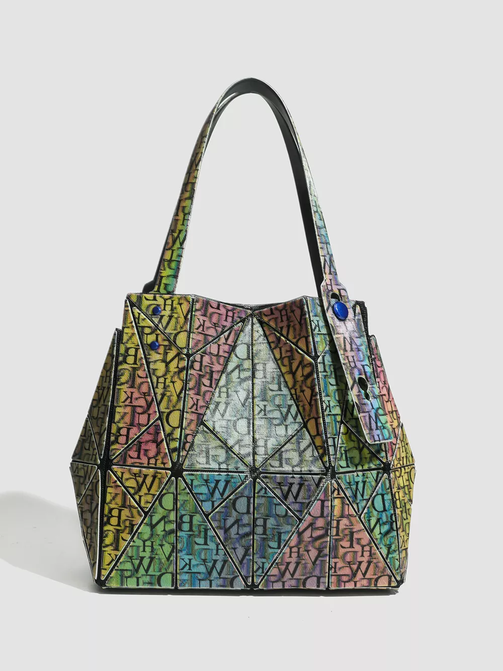 Geometric Iridescent Shoulder Bag