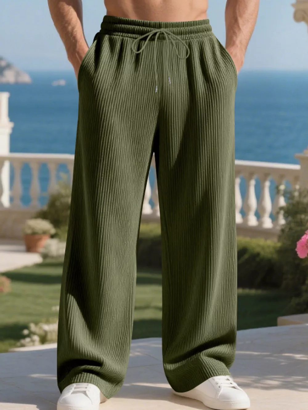 Men's Full Size Relaxed Fit Drawstring Pants Plus Size, image 11