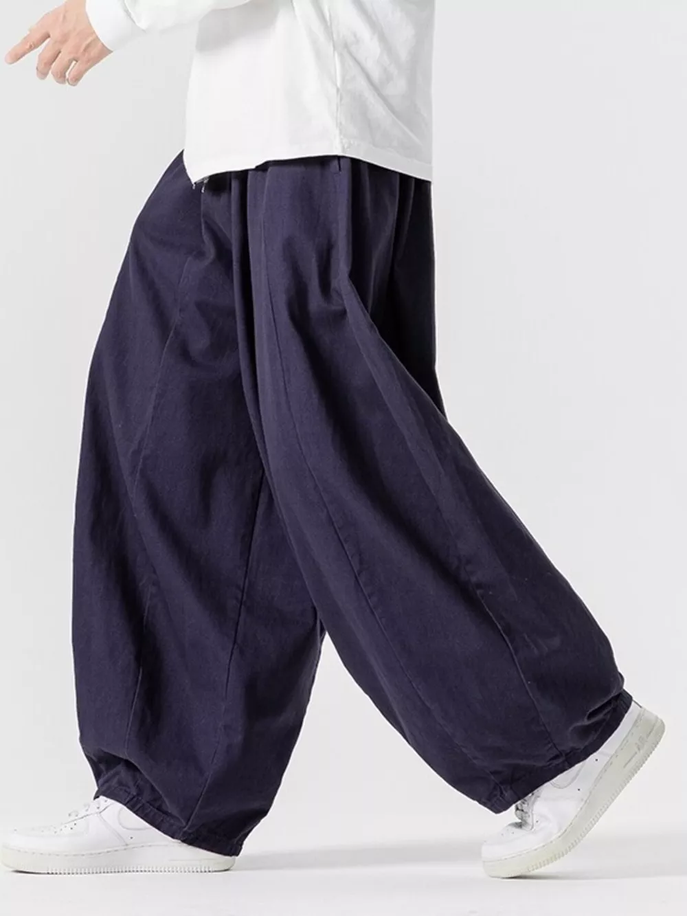 Men's Plus Size Loose Fit Drawstring Waist Casual Pants, image 8