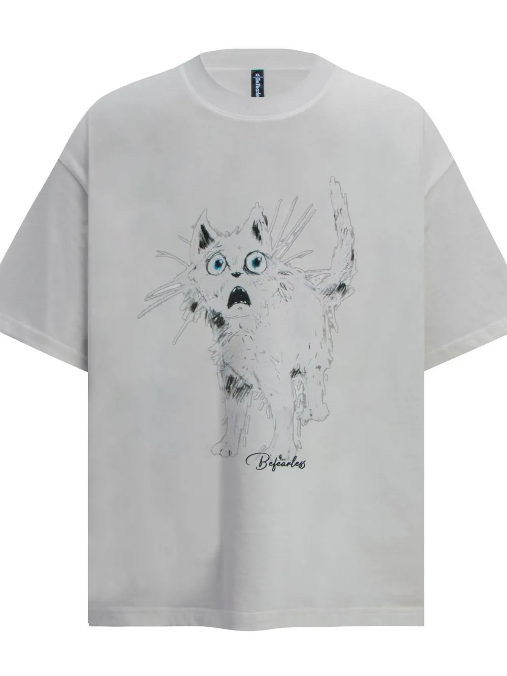 Men's Cat Graphic Short Sleeve Oversized T-Shirt, image 2