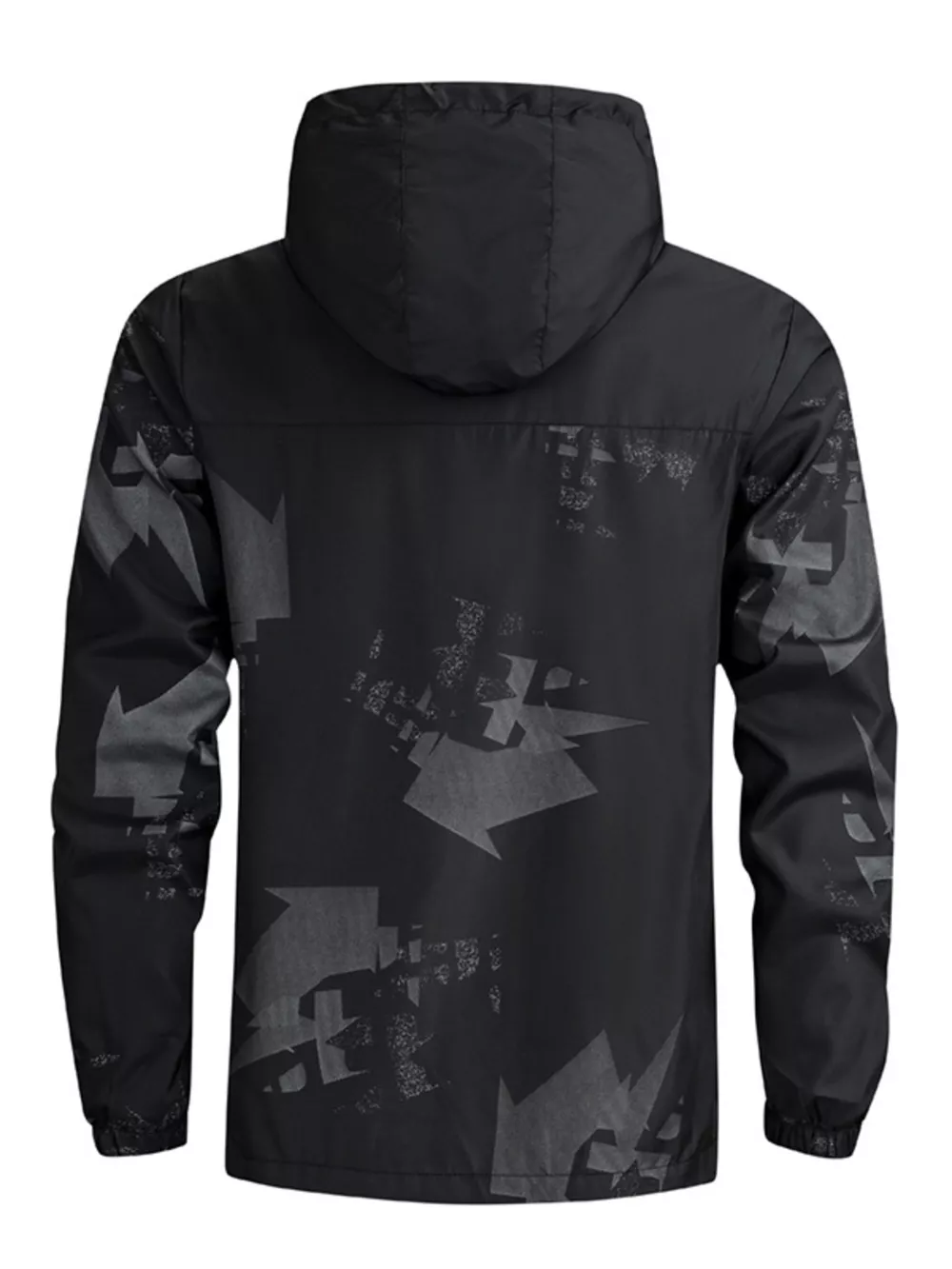 Men's Plus Size Lightweight Hooded Windbreaker Jacket, image 3