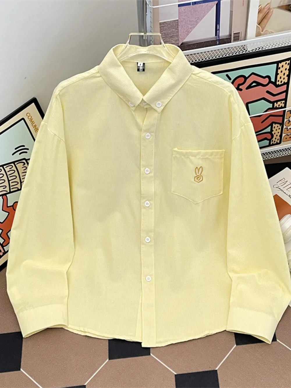Men's Plus Size Button Up Long Sleeve Shirt, image 7