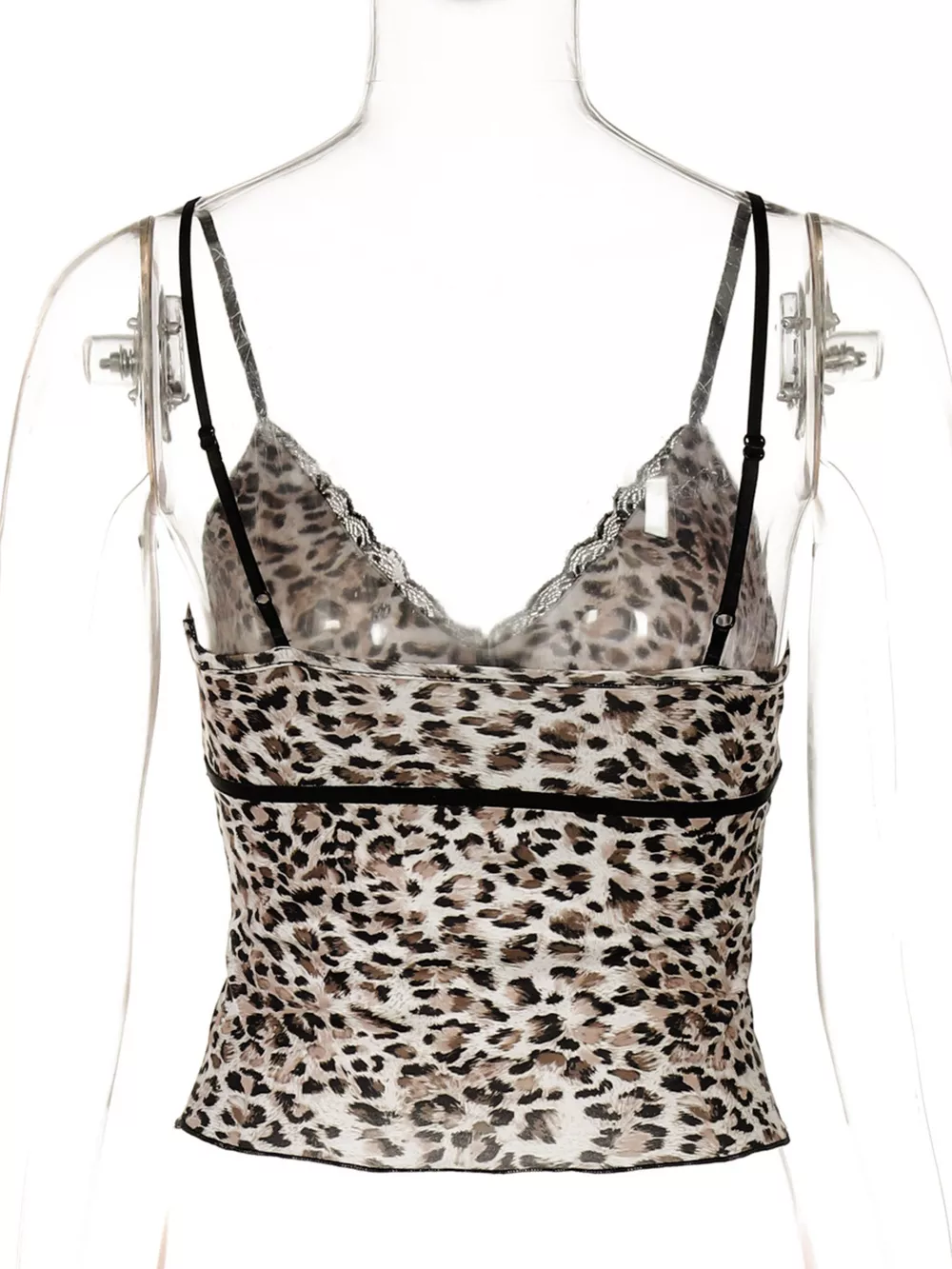 Leopard Print Lace Trim Cami, image 7