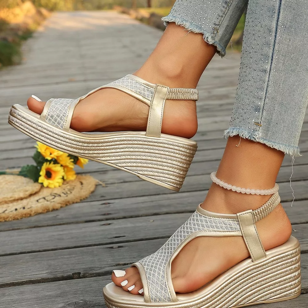 Open Toe Wedge Sandals, image 3