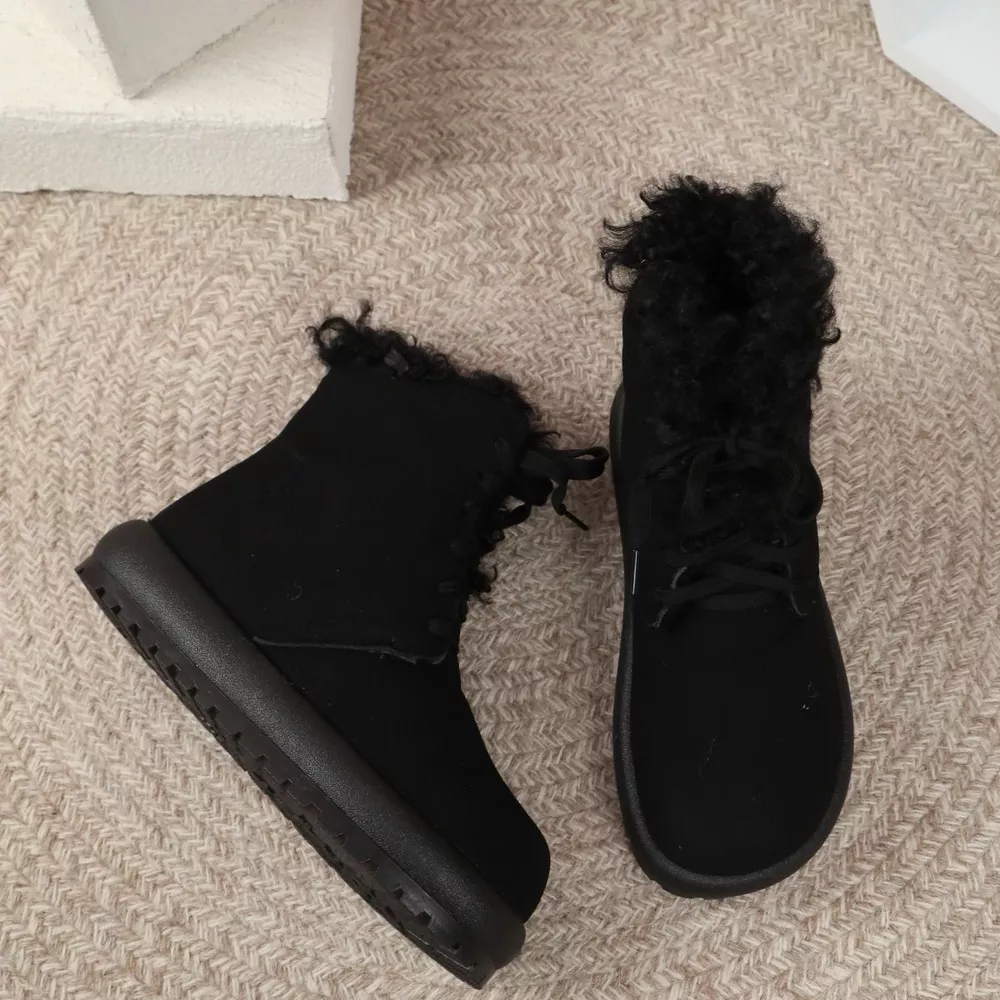 Round Toe Lace Up Boots, image 8