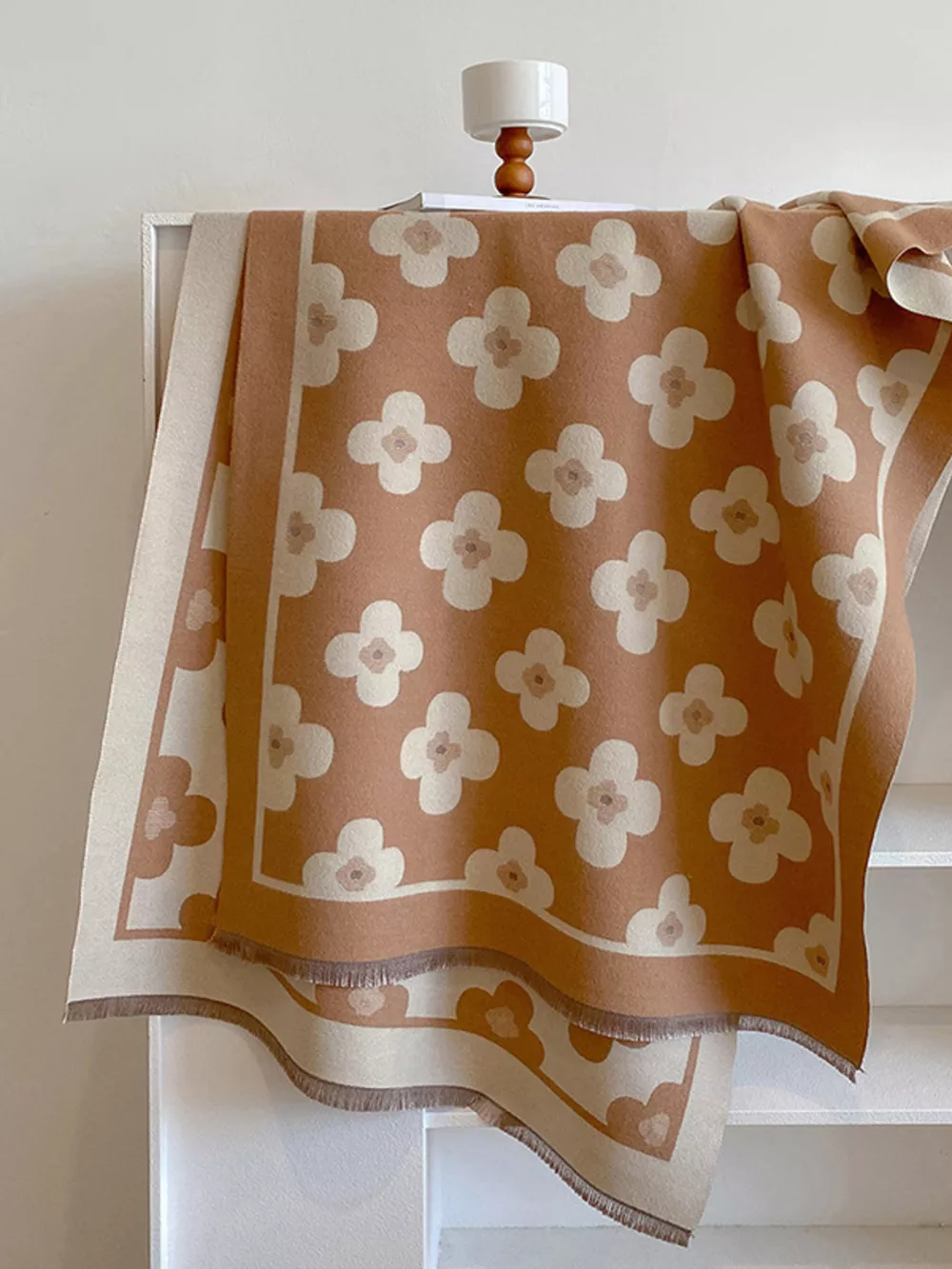 Floral Print Raw Hen Scarf, image 6