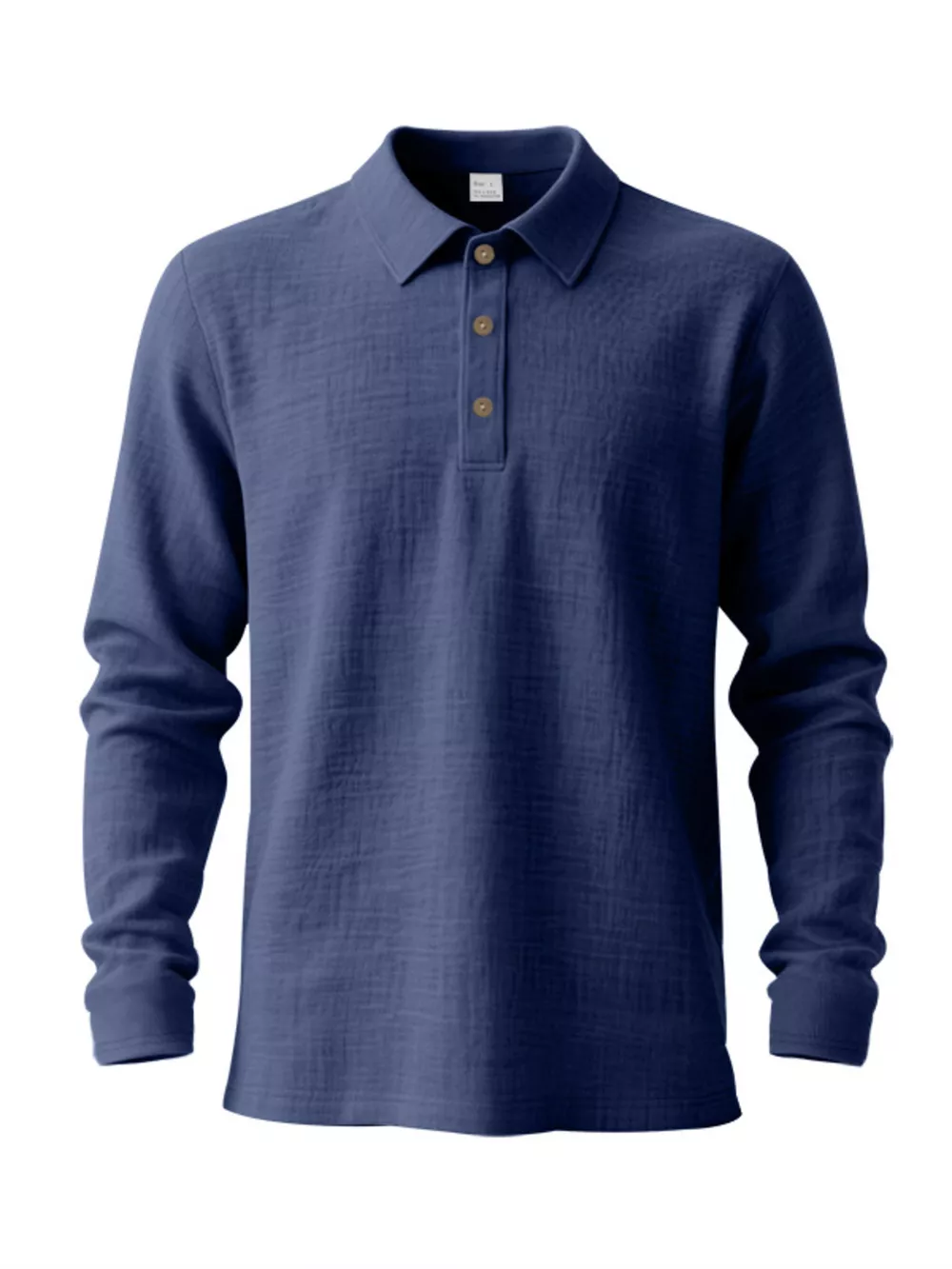 Men's Full Size Classic Long Sleeve Polo Plus Size, image 4