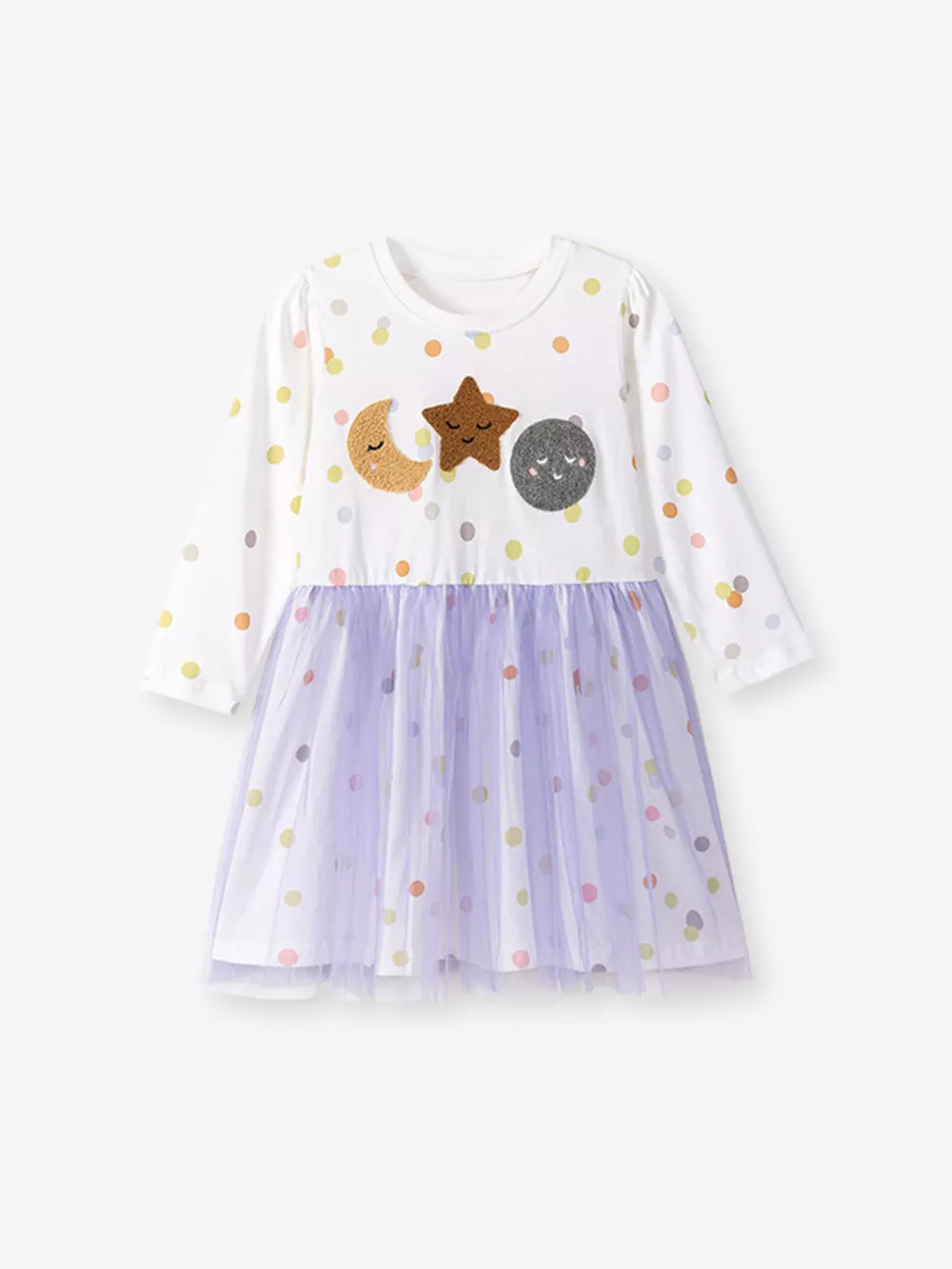 Children's Polka Dot Long Sleeve Tulle Dress, image 5