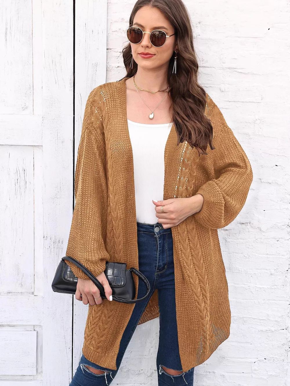Open Front Long Sleeve Cardigan, image 9