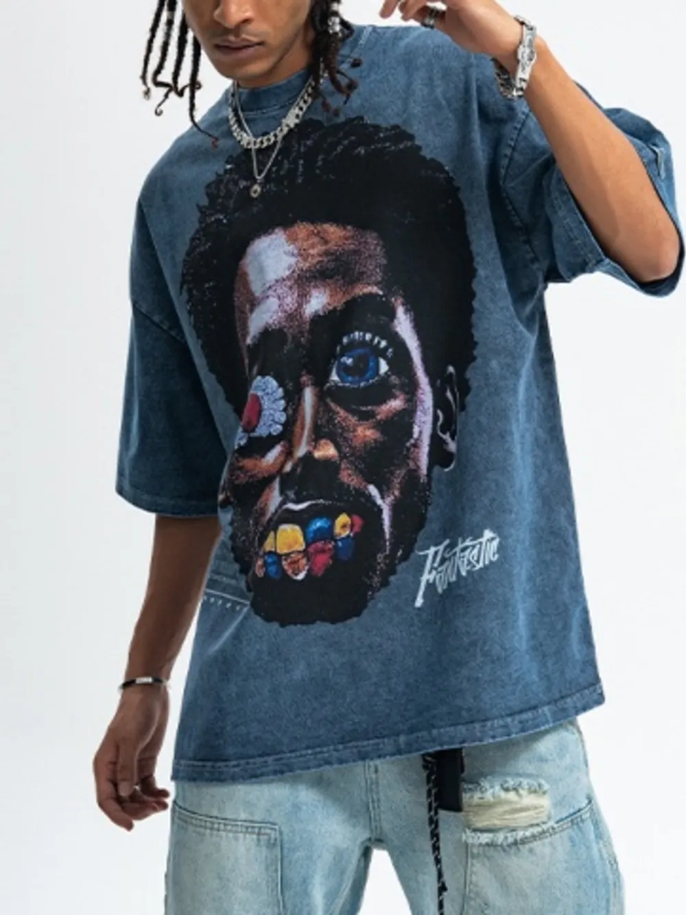 Men's Graphic Round Neck Short Sleeve T-Shirt, image 4
