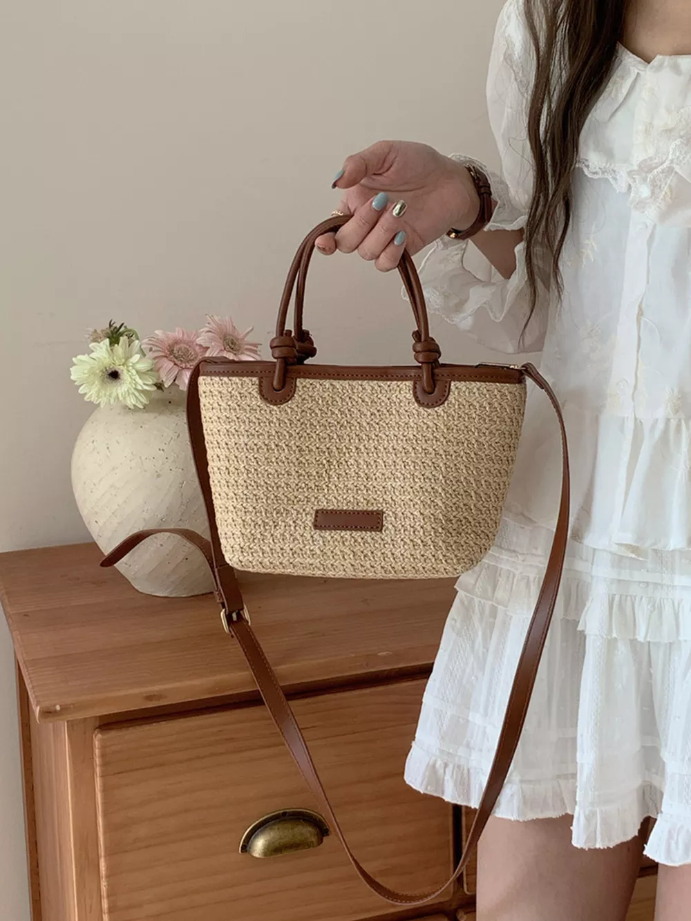 Straw Woven Crossbody Bag, image 16