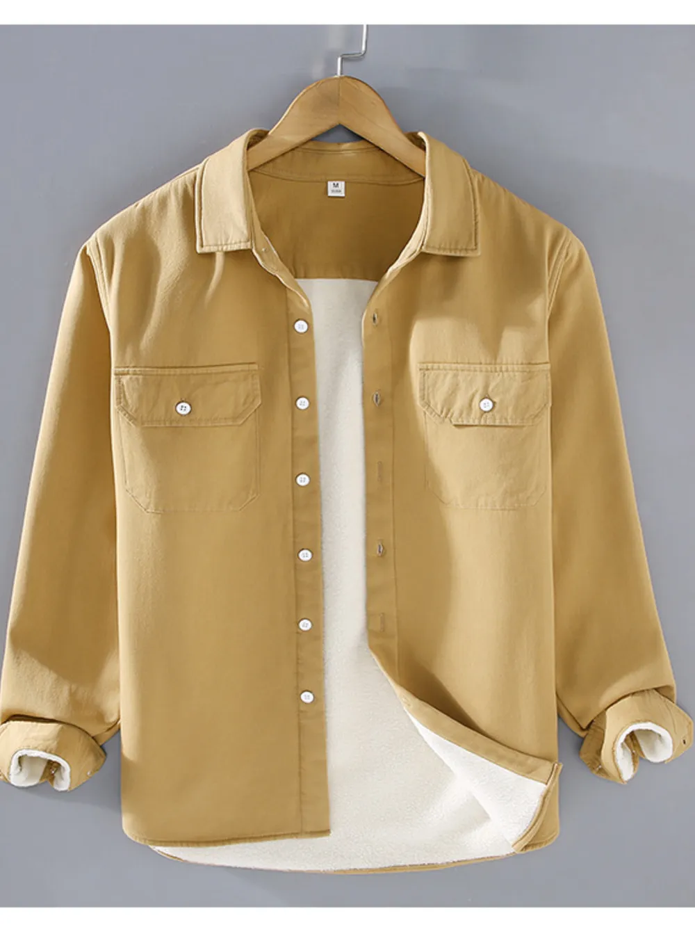 Men's Plus Size Button Up Long Sleeve Shirt, image 15