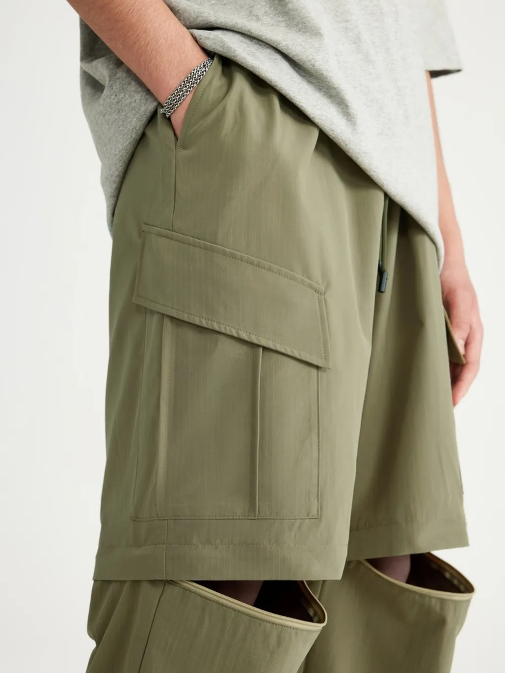 Men's Drawstring Cargo Pants, image 4