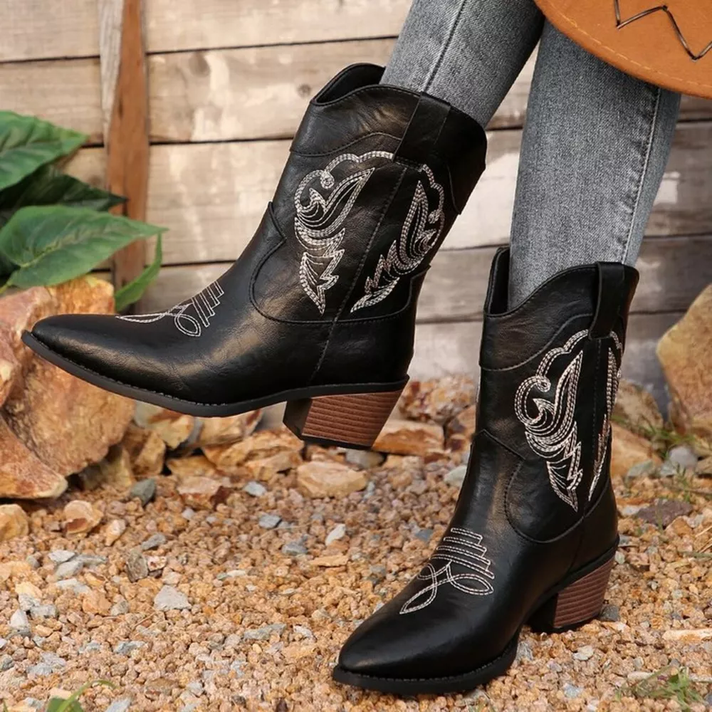 Western Cowboy Boots with Embroidered Design, image 15