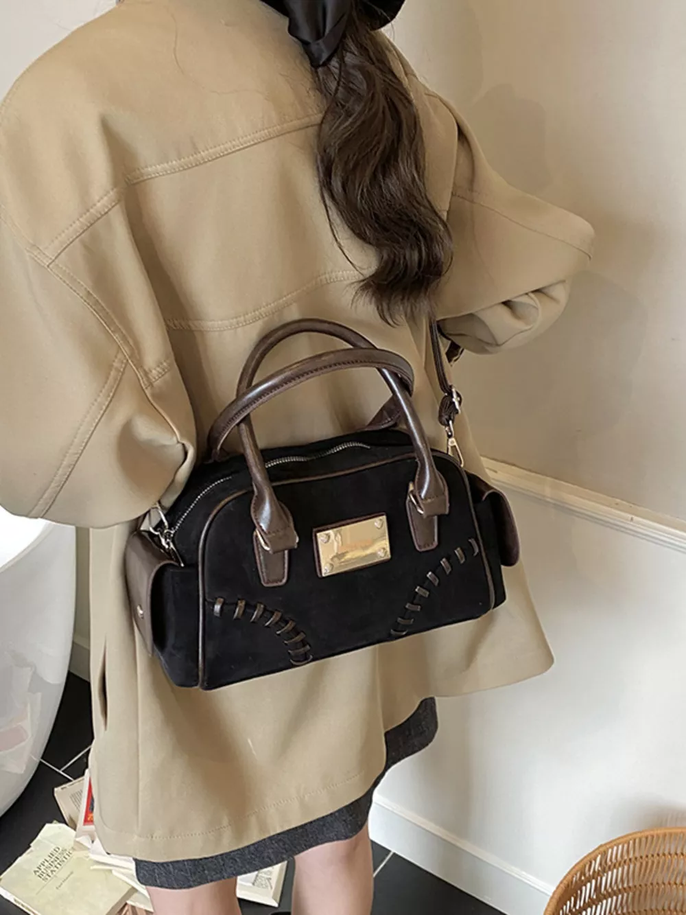 Vintage Top Handle Crossbody Bag, image 2