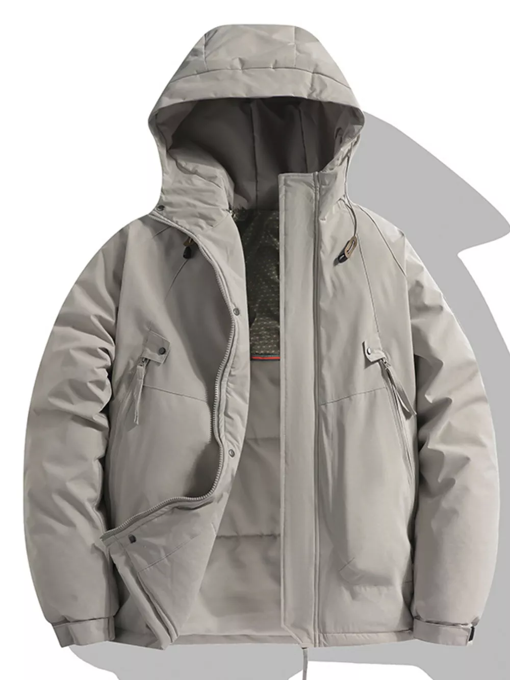 Men's Full Size Hooded Padded Winter Coat Plus Size, image 5