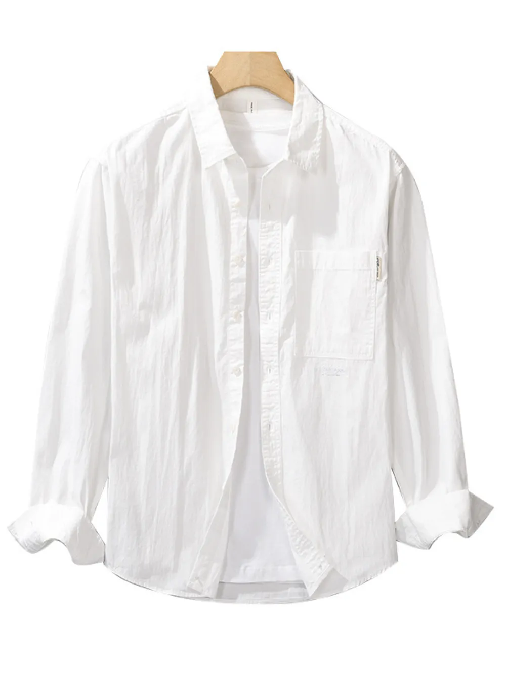 Men's Plus Size Button Up Long Sleeve Shirt, image 4